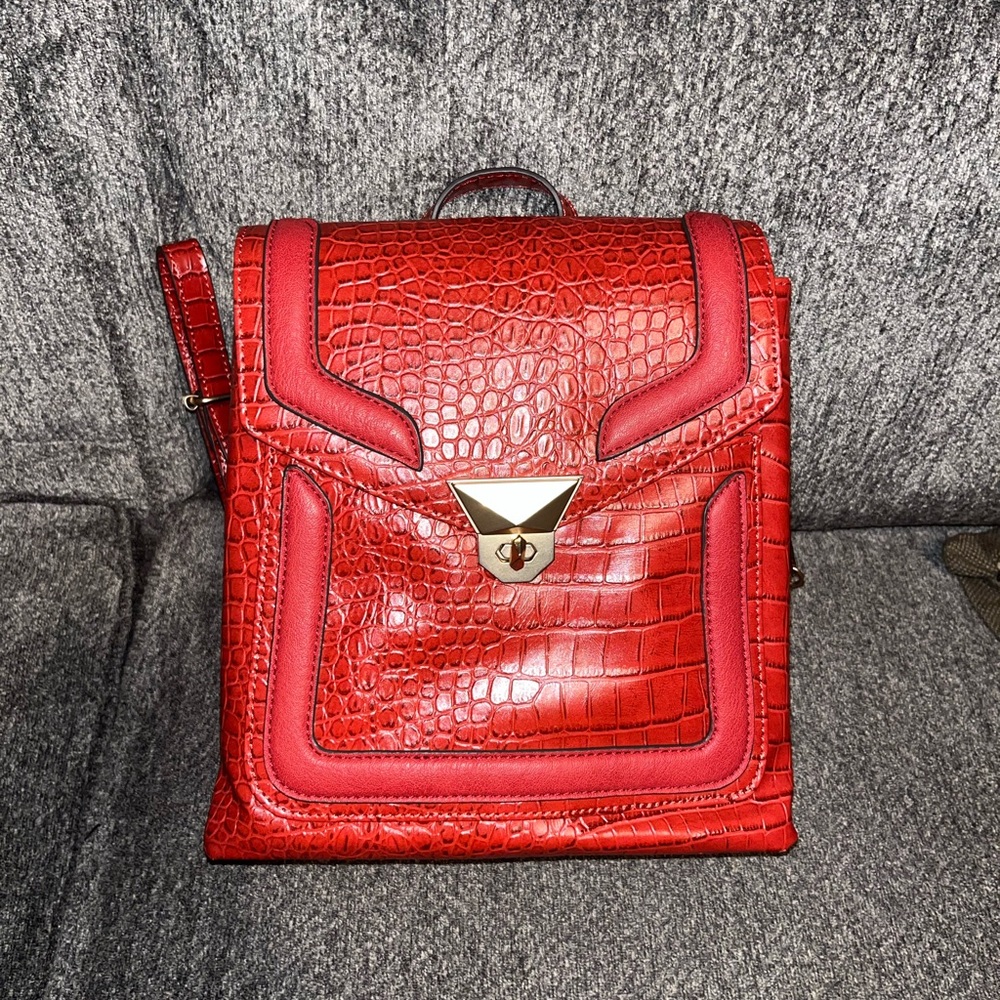 Jessica Simpson croc embossed backpack